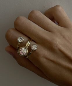 Anillo triple circonita