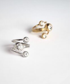 Anillo triple circonita